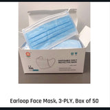 Earloop Face Mask 3-Ply - Box of 50