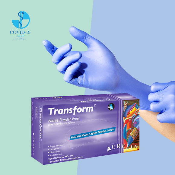 Transform 100 Blue Gloves